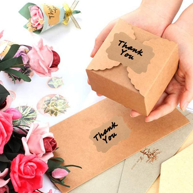 SALEMAR 2" x 3" Kraft Label Stickers Writable Gift Labels, 200PCS Self-Adhesive Brown Labels for Essential Oil Bottle, Jars, Food Storage or Gift Decoration - Image 3